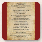 Psalm 23  { NHEB version.} Getränkeuntersetzer (Vorderseite)