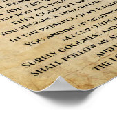 Psalm 23  { NHEB version.} Poster (Ecke)