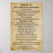Psalm 23  { NHEB version.} Poster (Vorne)