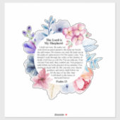 Psalm 23 NKJV Der Herr ist mein Hirte Aufkleber (Blatt)