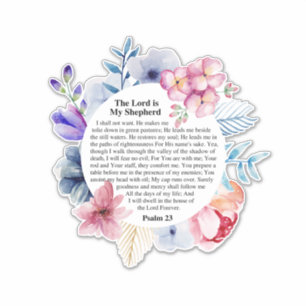 Psalm 23 NKJV Der Herr ist mein Hirte Aufkleber