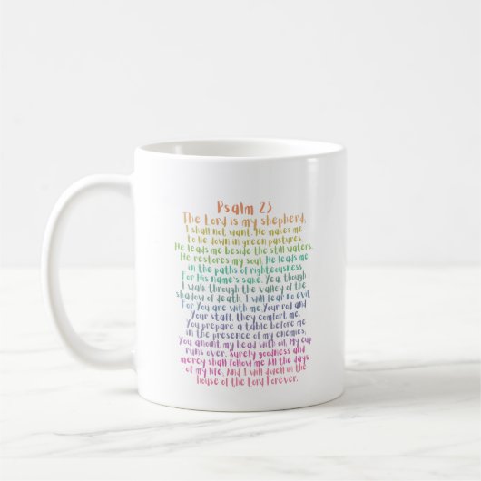 Psalm 23 NKJV Der Herr ist mein Hirte Kaffeetasse (Links)