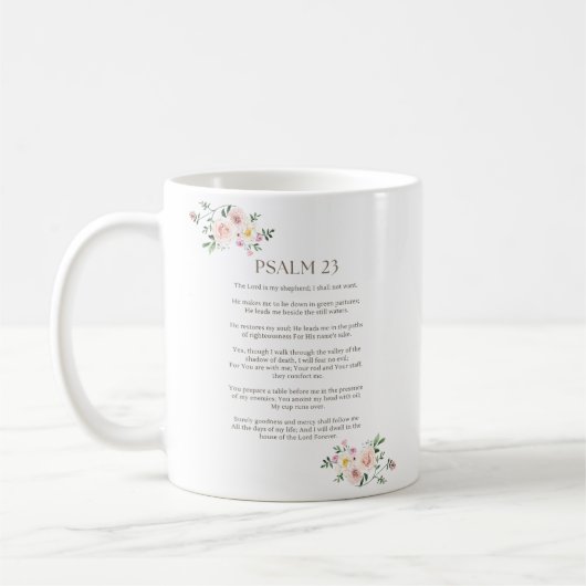Psalm 23 NKJV Der Herr ist mein Hirte Kaffeetasse (Links)