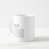Psalm 23 NKJV Der Herr ist mein Hirte Kaffeetasse (Vorderseite Links)