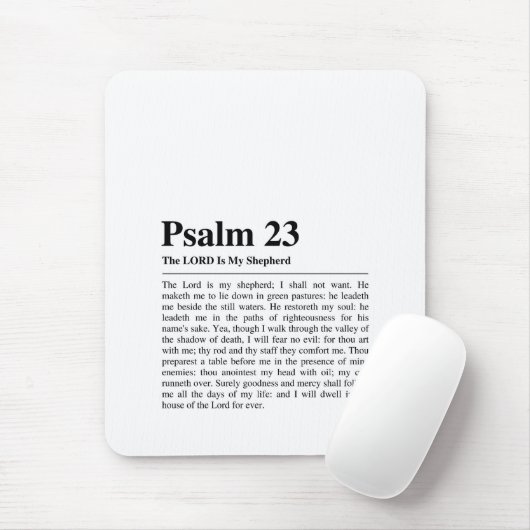 Psalm 23 NKJV Der Herr ist mein Hirte Mousepad (Mit Mouse)