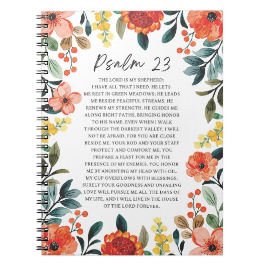 Psalm 23 NKJV Der Herr ist mein Hirte Notizblock (Vorderseite)