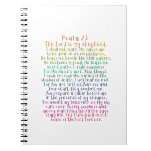 Psalm 23 NKJV Der Herr ist mein Hirte Notizblock