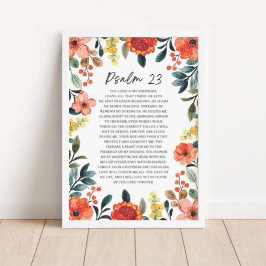 Psalm 23 NKJV Der Herr ist mein Hirte Poster