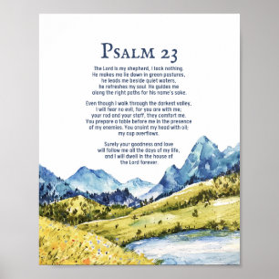 Psalm 23 NKJV Der Herr ist mein Hirte Poster