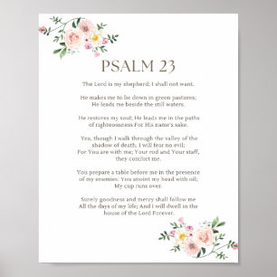 Psalm 23 NKJV Der Herr ist mein Hirte Poster
