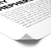 Psalm 23 NKJV Der Herr ist mein Hirte Poster (Ecke)