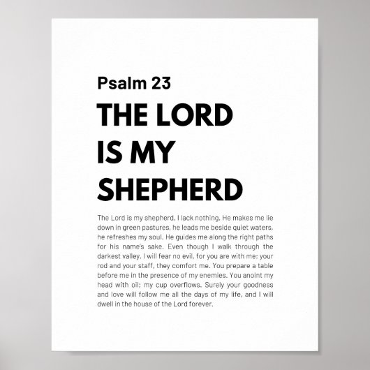 Psalm 23 NKJV Der Herr ist mein Hirte Poster (Vorne)