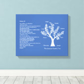 Psalm 23 NKJV mit Familienbaum, Leinwanddruck (Insitu (Holzboden))