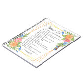 Psalm 23 NKJV Watercolor Botanical Bible Scripture Notizblock (Linke Seite)