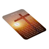 Psalm 23 Orange Cross Sunset Magnet (Rechte Seite)