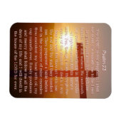 Psalm 23 Orange Cross Sunset Magnet (Horizontal)