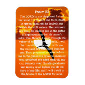 Psalm 23 Orange Sunset Seagull Magnet (Vertikal)