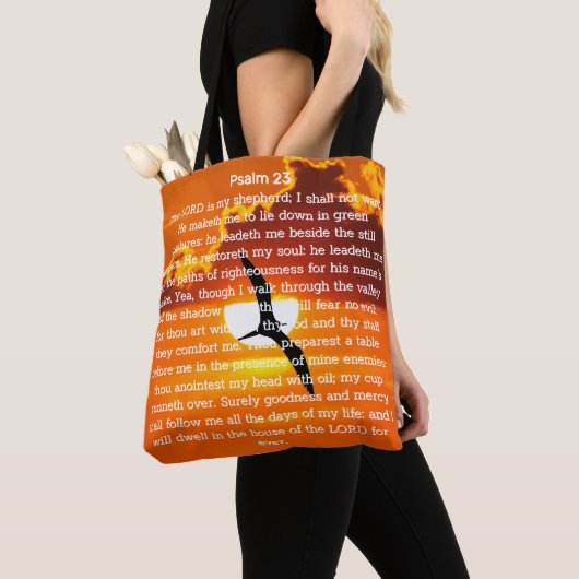 Psalm 23 Orange Sunset Seagull Tasche (Von Nahem)