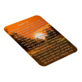 Psalm 23 Orange Sunset Trees Magnet (Rechte Seite)