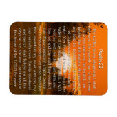 Psalm 23 Orange Sunset Trees Magnet (Horizontal)