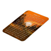 Psalm 23 Orange Sunset Trees Magnet (Linke Seite)