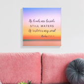 Psalm 23 Pink Beach Leinwanddruck (Insitu (Wohnzimmer))