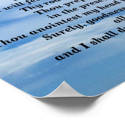 PSALM 23 POSTER (Ecke)