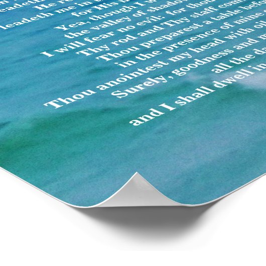 PSALM 23 POSTER (Ecke)