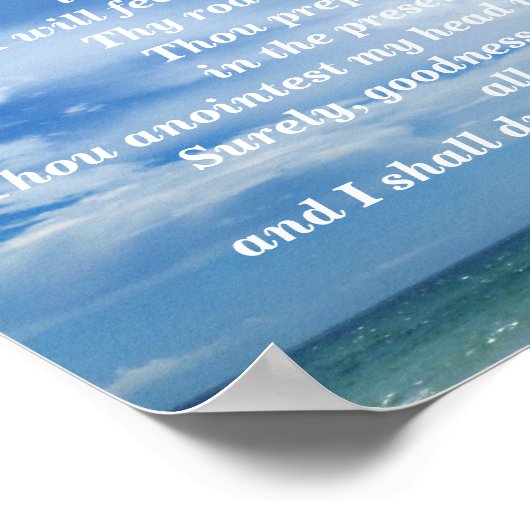 PSALM 23 POSTER (Ecke)
