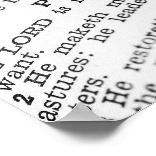 Psalm 23 poster (Ecke)