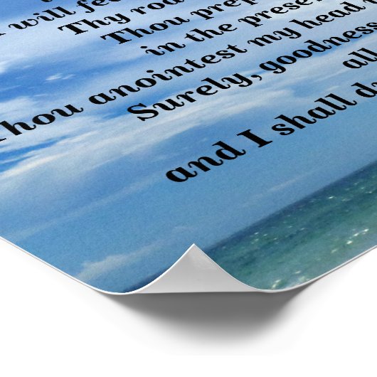 PSALM 23 POSTER (Ecke)