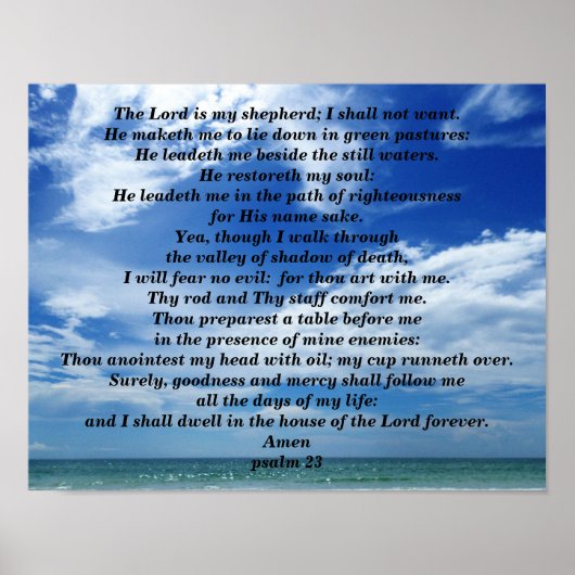 PSALM 23 POSTER (Vorne)