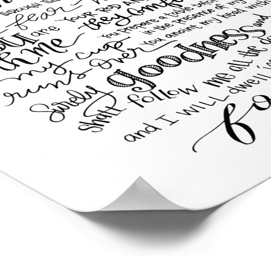 Psalm-23-Poster | Der Herr ist mein Hirte Poster (Ecke)