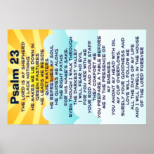 Psalm-23-Poster Poster (Vorne)