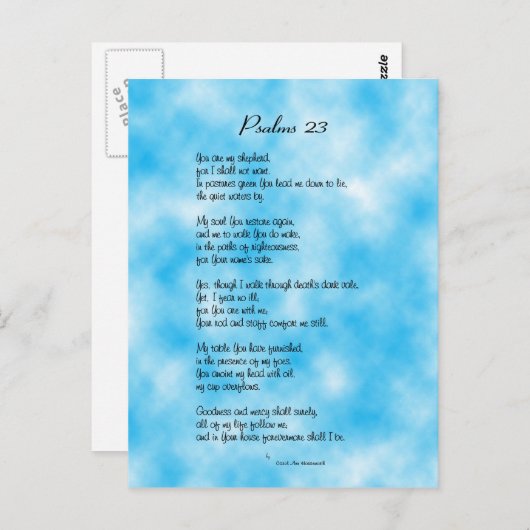 Psalm 23. Postkarte (Vorne/Hinten)