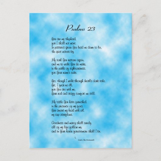 Psalm 23. Postkarte (Vorderseite)