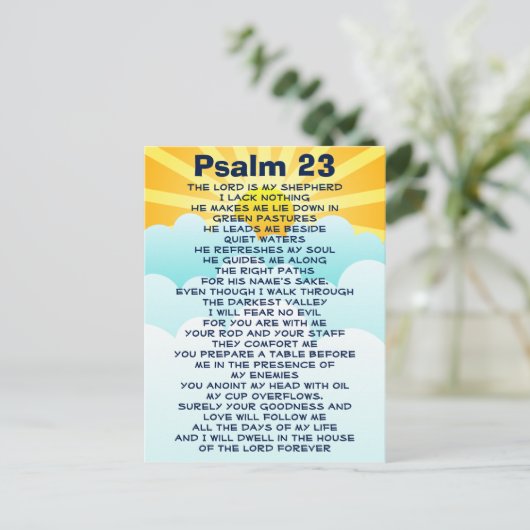 Psalm 23 Postkarte (Stehend Vorderseite)