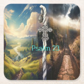 Psalm 23 rechteckiger pappuntersetzer (Vorderseite)