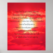 Psalm 23, Red Sky, Value Poster Paper (Matte) (Vorne)