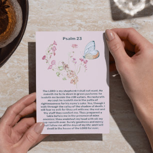 Psalm 23 Rosa Florale Schmetterling Lebensfeier  Einladung