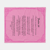 Psalm 23 rosa Grenze Fleecedecke (Vorderseite (Horizontal))