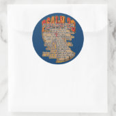 Psalm 23 runder aufkleber (Tasche)