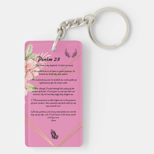 Psalm 23 Schlüsselanhänger (Rückseite)
