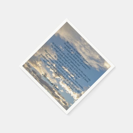 Psalm 23 Schöne Christliche Bibel Verse Custom Serviette (Ecke)