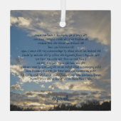 Psalm 23 Schöne Christliche Weihnachtszeit Ornament Aus Glas (Rückseite)