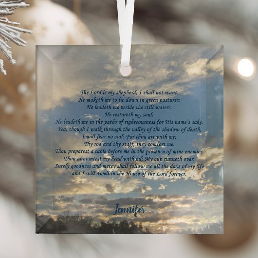 Psalm 23 Schöne Christliche Weihnachtszeit Ornament Aus Glas