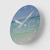Psalm 23 Schönes Christliches Beach House Religiou Runde Wanduhr (Winkel)