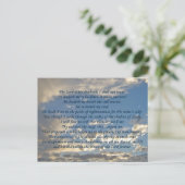 Psalm 23 Schönes Christliches Sky Foto Bible Verse Postkarte (Stehend Vorderseite)