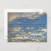 Psalm 23 Schönes Christliches Sky Foto Bible Verse Postkarte (Vorne/Hinten)