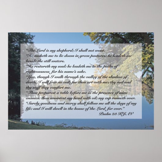 Psalm 23 Schrift Drucken Poster (Vorne)